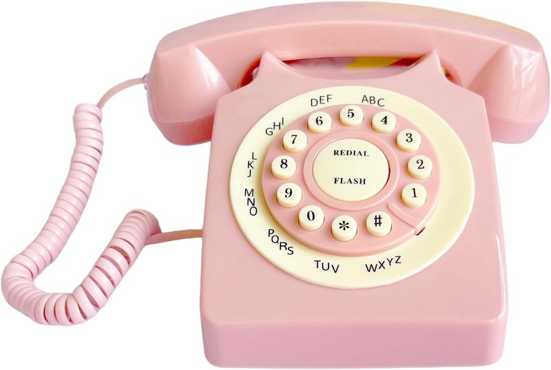 TelPal Retro Corded Landline Phone, Classic Vintage Old Fashion Telephone for Home & Office, Wired Home Phone Gift for Seniors - Image 3